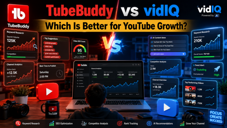 TubeBuddy vs VidIQ: Which Is Better for YouTube Growth in 2026? TubeBuddy vs VidIQ