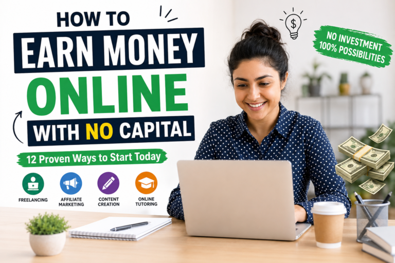 How to Earn Money Online with No Capital: 12 Proven Ways to Start Today earn money online with no capital