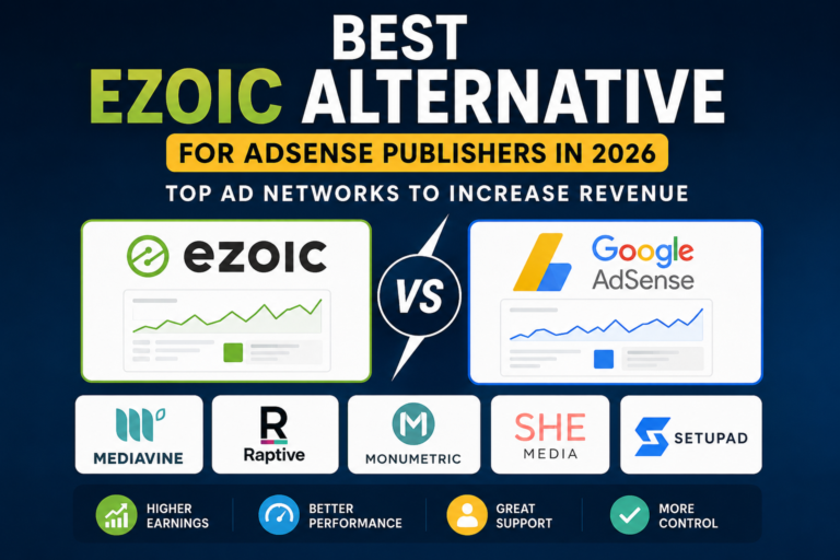 Best Ezoic Alternative for AdSense Publishers in 2026: Top Ad Networks to Increase Revenue Ezoic Alternative